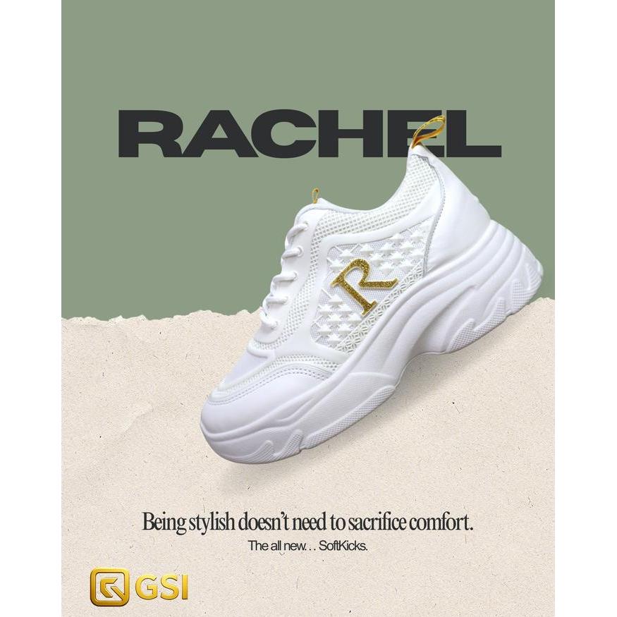 Aerostreet.Shoes - Gsi Rachel Sepatu Sneakers Kasual Wanita 1294 Casual Karet Shoes Sport Putih