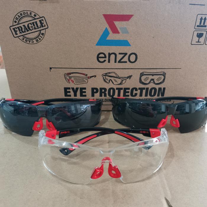 ENZO kacamata safety glass kaca mata gerinda kacamata las hitam glass