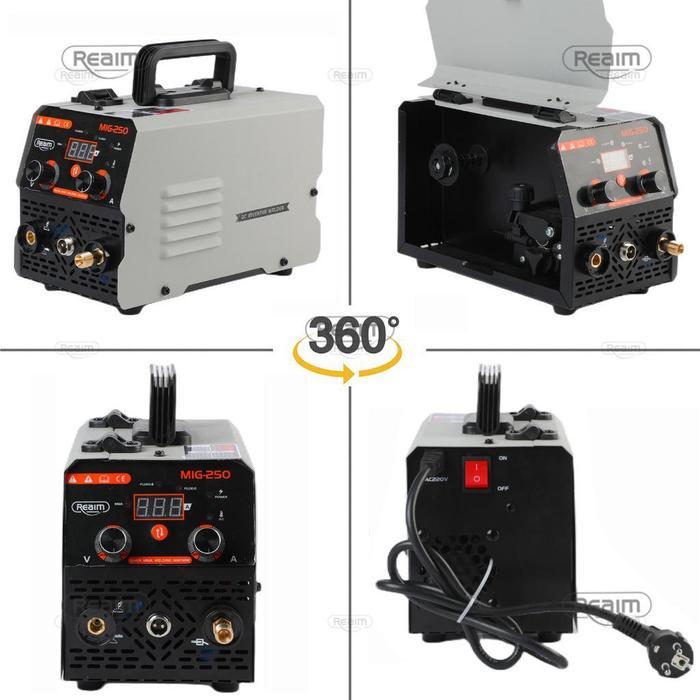 Mesin las mig Listrik trafo las welding inverter las Tanpa Gas Travo Inverter MIG 250 mesin las