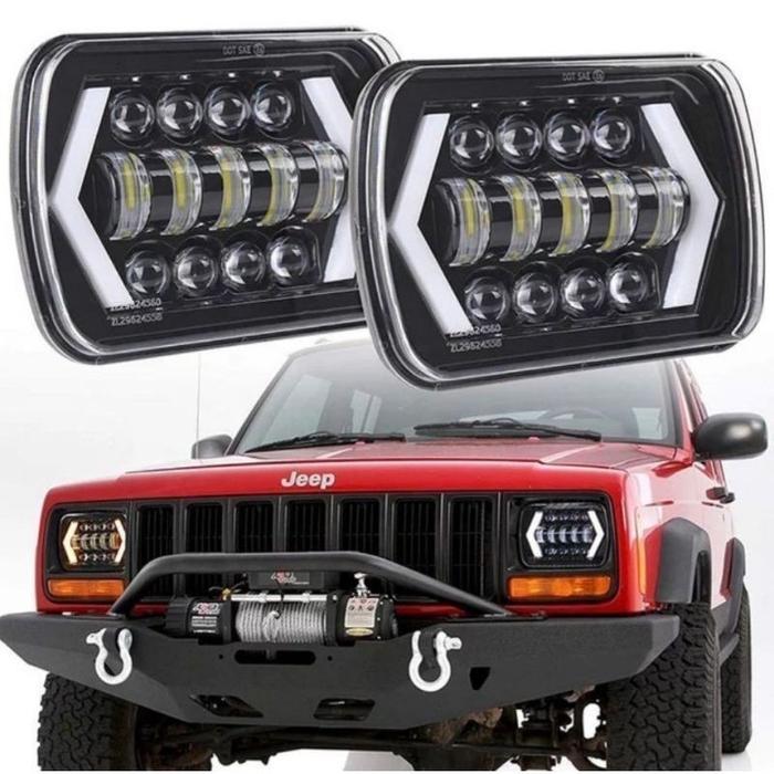 Lampu Led Daymaker Kotak Panah Jeep Feroza L300 Taft Dll / Lampu Depan Daymaker