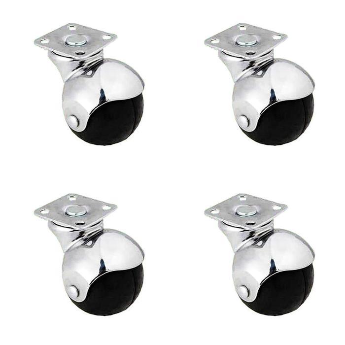 Promo roda sofa/ roda bulat karet/ roda ranjang/roda etalase 2 inch plat