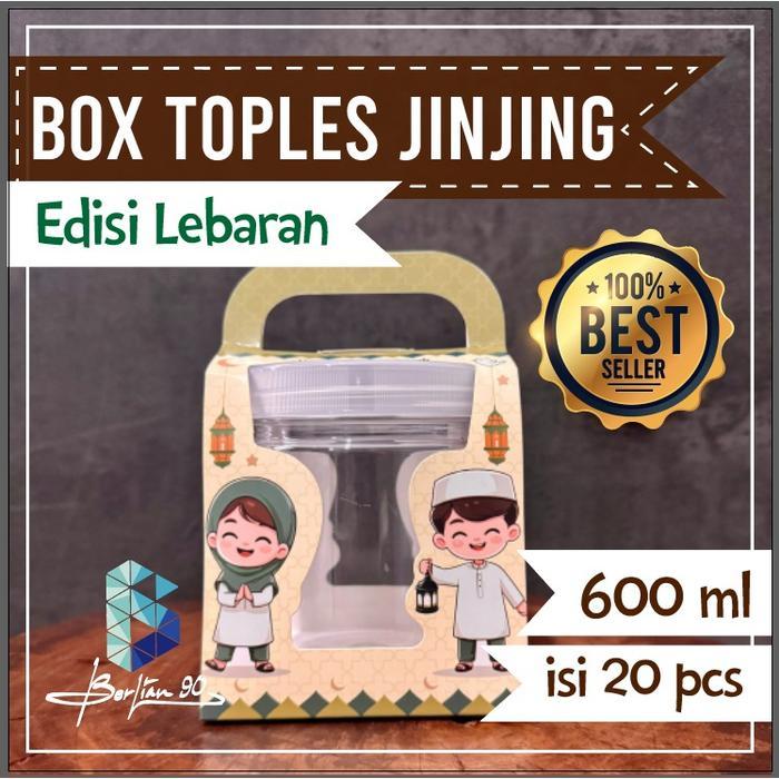 ( 1 Pcs box tanpa toples ) Box Toples kue kering Untuk Toples Tabung 600 ml / Box Toples jinjing 600
