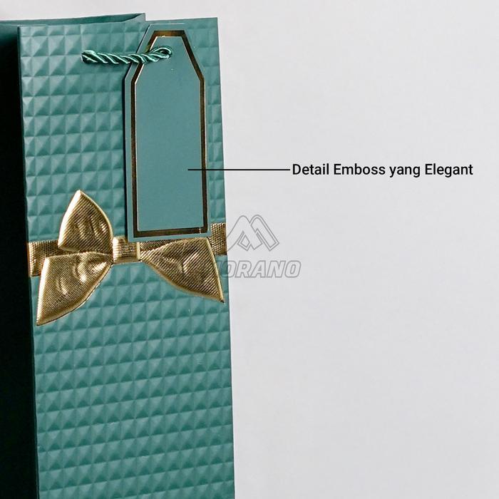 [PREMIUM] Paper Bag Botol Emboss Bottle Bag Tas Hadiah Hampers Goodie Bag Tas Souvenir Botol