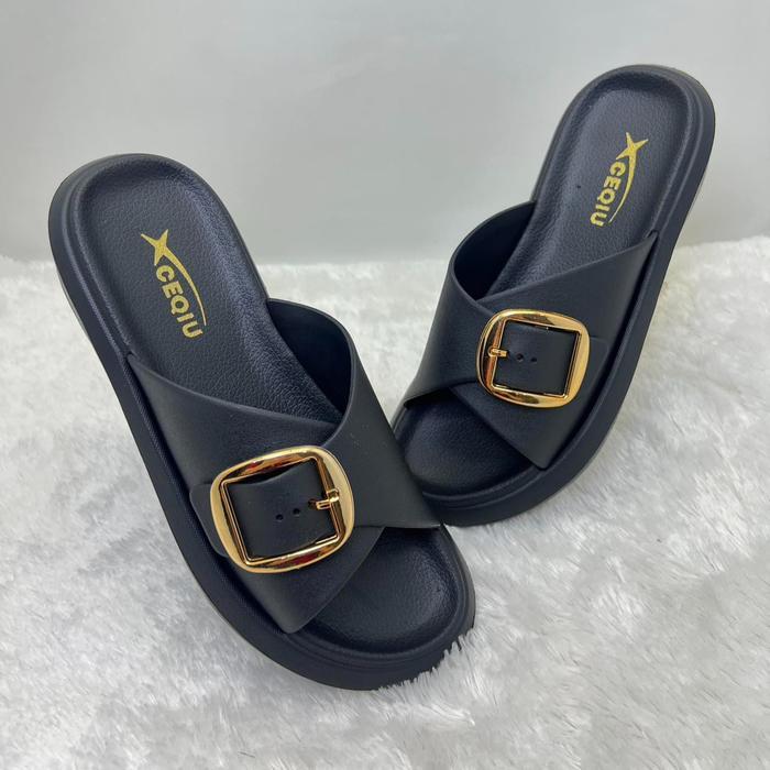 Calbi - Ceqiu Eh62 Sandal Wanita Selop Sandal Karet Korean Style Trendy Ukuran 36-40