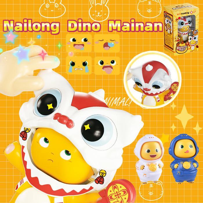 Terlaris Nailong Barongsai Dino Kuning Mainan / Nailong Mainan Dekompresi Ganti Wajah / Kuning
