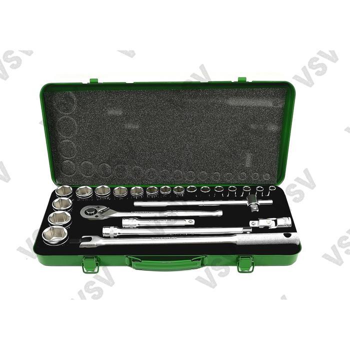 Tekiro Kunci Sok Set BOX BESI 24pc 8-32mm 1/2"DR Box Besi Sock Set 24pc Tekiro - Kunci sok, 12 pt