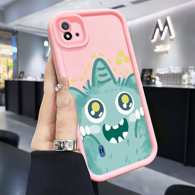 Casing Hp untuk Realme C20 C20A C11 2021 C11 2020 Case Unicorn hijau lembut Kasing silikon anti drop
