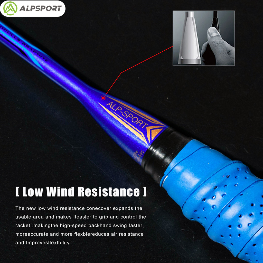 ALP BBQ3.0 8U Badminton Racket T800 Badminton Racket 62g Ultra-light G5 100% Carbon Fiber Imported