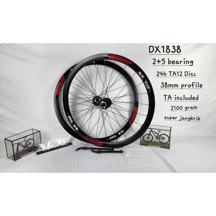 Wheelset XLR8 DX1838 700c TA12 24H 7 BEARING