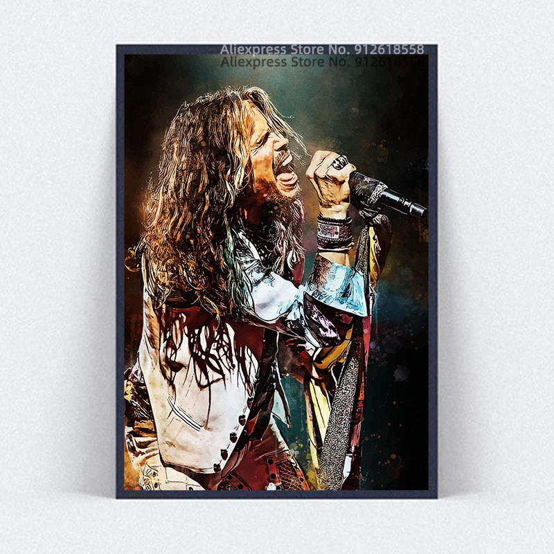 Terlaris Steven Tyler Art Canvas Painting Singer Posters and Prints Wall