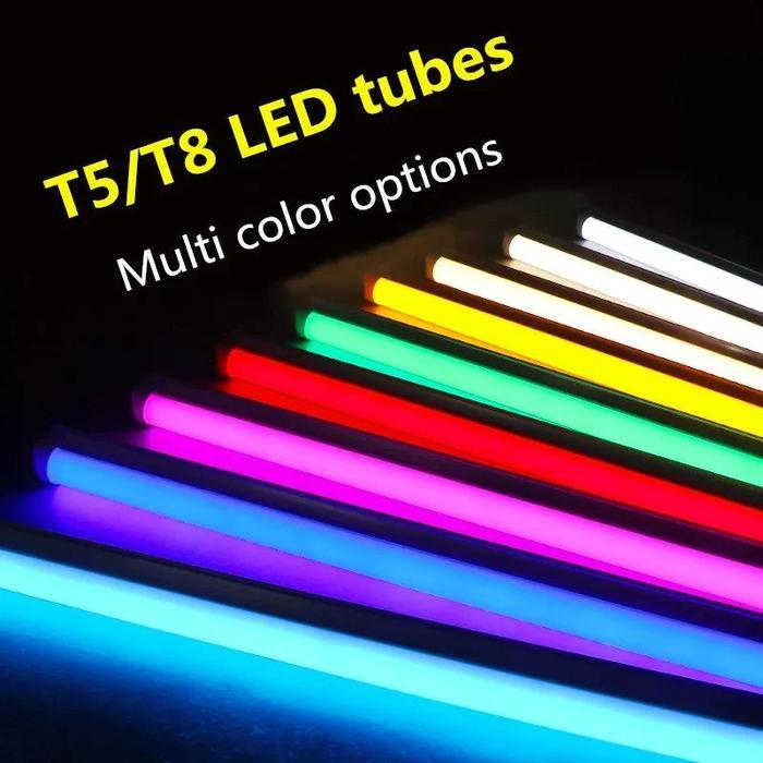 Lampu TL Neon T5 LED 6 Watt 30cm/60cm Warna Warni / Lampu Neon LED TUBE