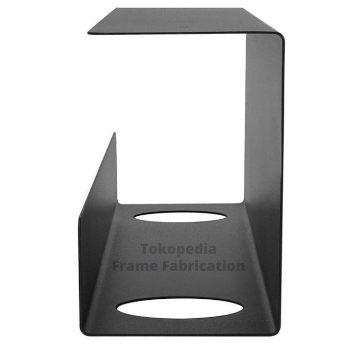 Under Desk Metal Cable Tray Organizer Cable Management Hitam Meja - Sterbatas