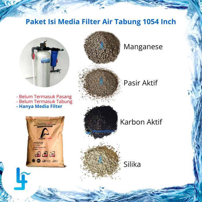 Paket Isi Media Filter Air Untuk Tabung Filter 1054 inch