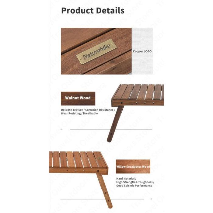 Langsung diproses MEJA LIPAT NATUREHIKE NH20JJ031 PORTABLE CAMPING PIKNIK OUTDOOR BBQ