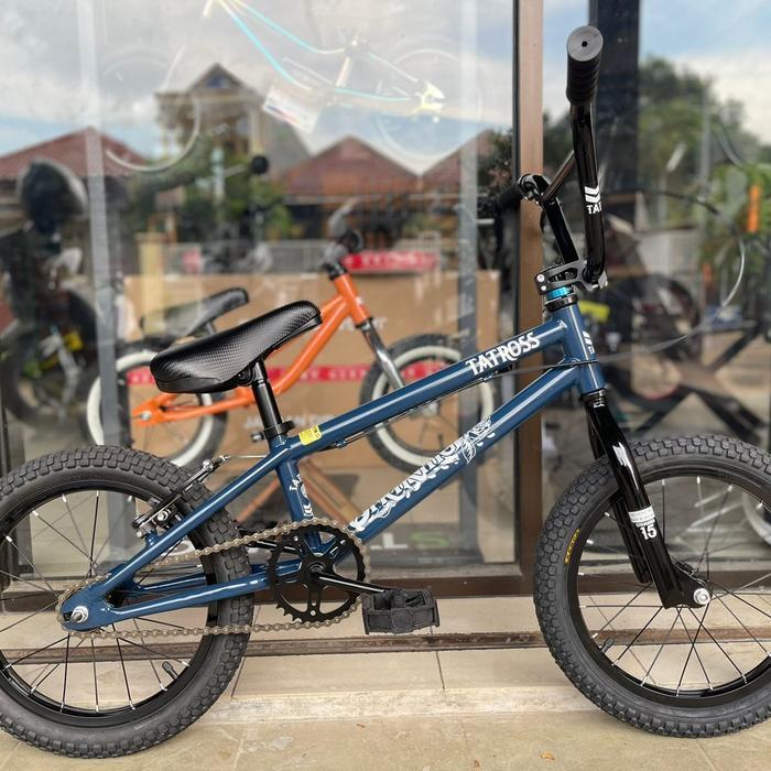 SEPEDA BMX FREESTYLE ANAK 16 INCH FULLBIKE STRIKINGBIKESHOP - biru dongker, extra