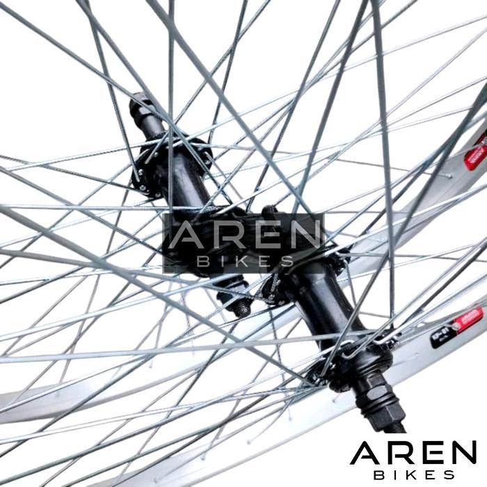 WHEELSET SEPEDA 24 x 1 3/8 ARAYA KP-81 ALLOY 36 HOLE LUBANG 36H VELG RIM RIMS ALUMUNIUM HUB FREEHUB
