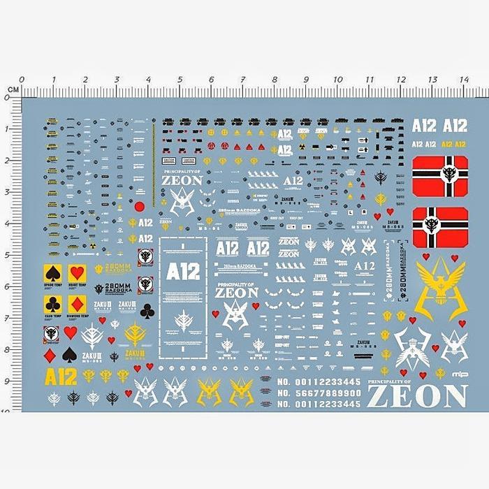 HG 1/144 CHAR'S ZAKU II MS-06S WATER DECAL