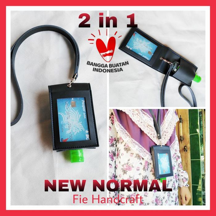NAME TAG DENGAN POCKETBAC HAND SANITIZER ID CARD HOLDER NEW NORMAL