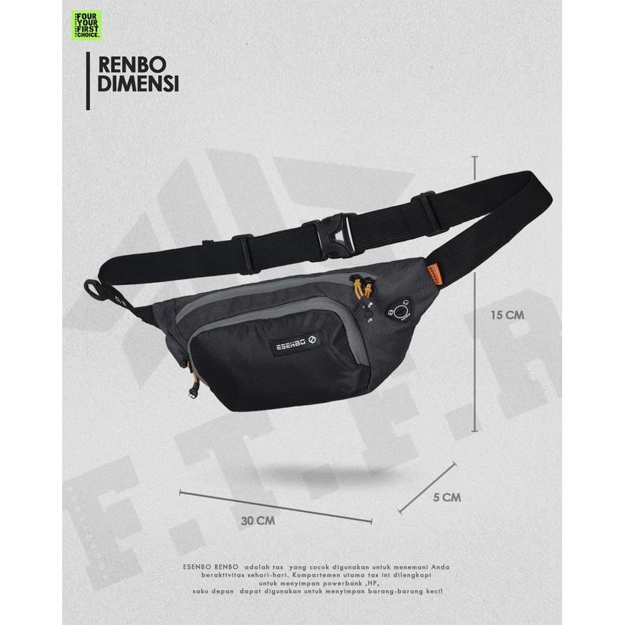 Esenbo Renbo - Tas Pinggang Casual Pria Wanita Premium Esenbo Renbo - Waistbag Casual Pria Wanita