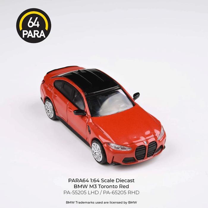 PA-65205 - PARA64 1/64 BMW M3 G80 Toronto Red RHD