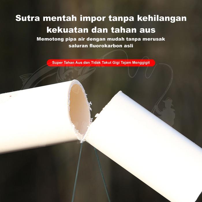 Kapten Fishing-Tali Pancing Germany Warna Hijau Tua Fishing Line 200m Senar Pancing Nilon anti