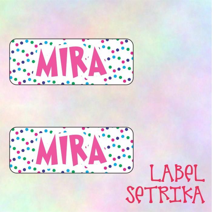 IRON LABEL LABEL BAJU LABEL NAMA LABEL KAOS LABEL SETRIKA STICKER NAMA