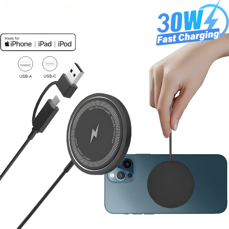 3 in 1 Magnetic Wireless Charger Original Wireless Charger For iPhone 16 15 14 AirPods 30W Fast