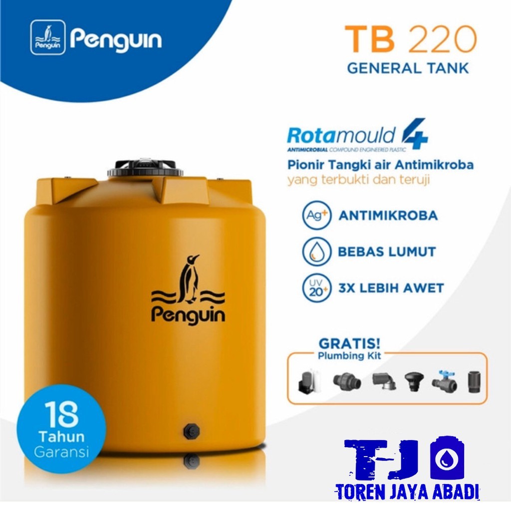 Tandon / Toren / Tangki Air Silinder Penguin TB 220 - 2.250 Liter