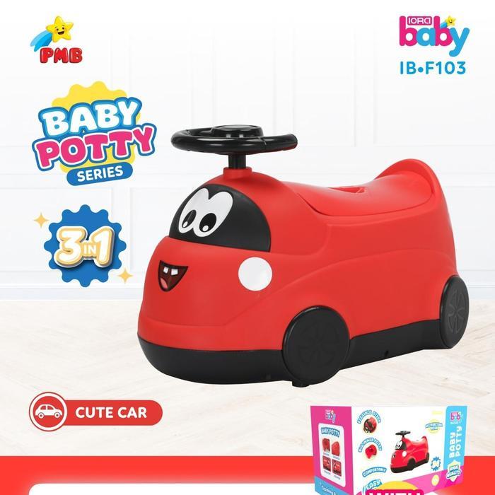 TERLARIS IORA BABY IB-F103 PMBTOYS BABY POTTY KARAKTER TOILET TRAINING ANAK PISPOT ANAK PORTAE