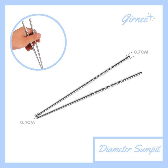 Sumpit Stainless Anti Karat/Alat Makan Sumpit/Sumpit Panjang/Sumpit Masak/Sumpit Makan