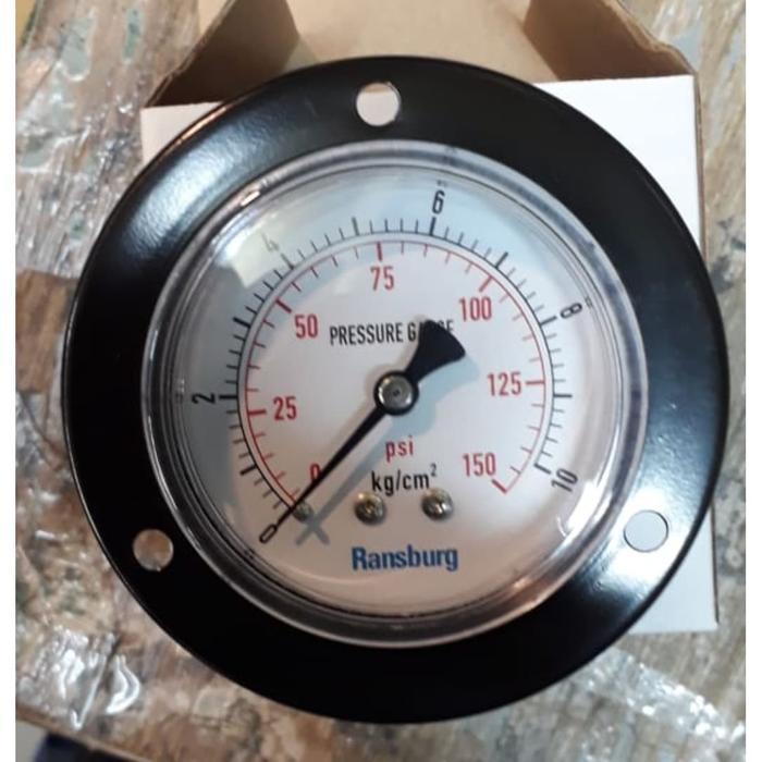 Pressure Gauge Ransburg 2" - Manometer Flange Back Connection