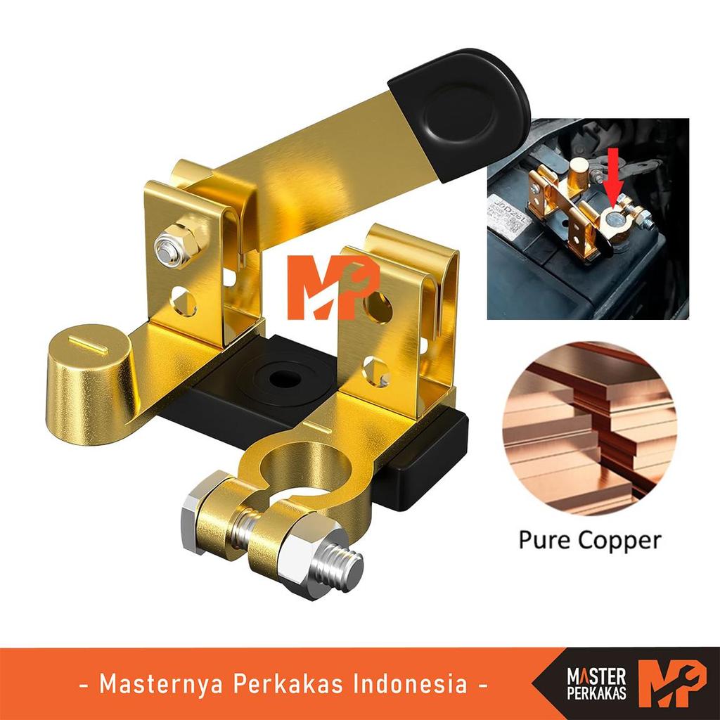 MP Pisau Sakelar Daya Negatif Tembaga AJ62 / Arus Pemutus Aki Mobil Cut On Off Accu / Otomotif Klem 