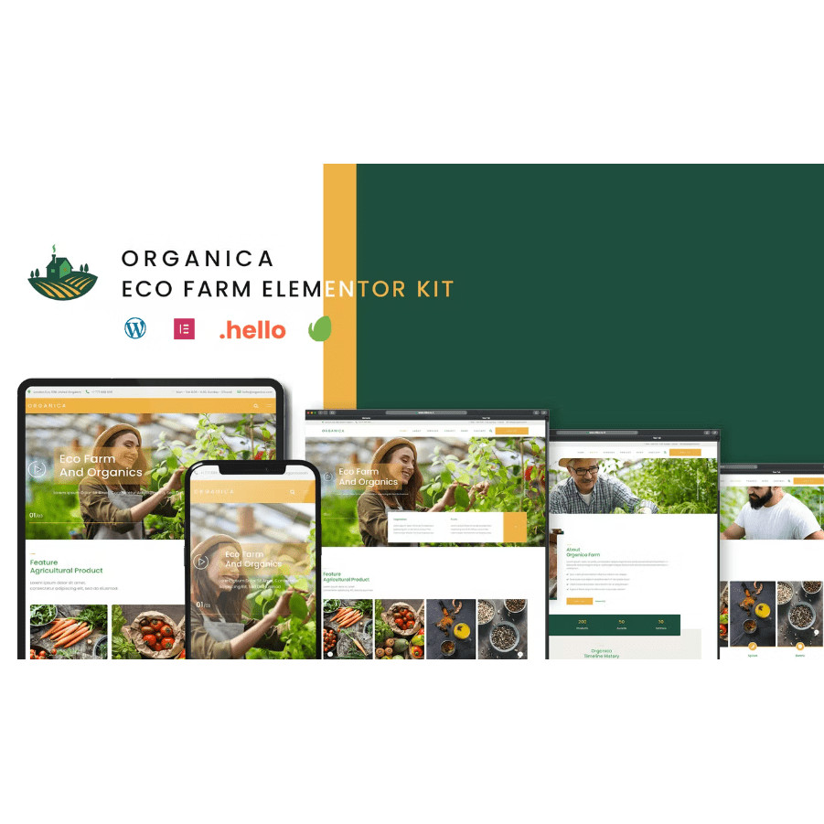 Organica – Eco Farm Elementor Template Kit