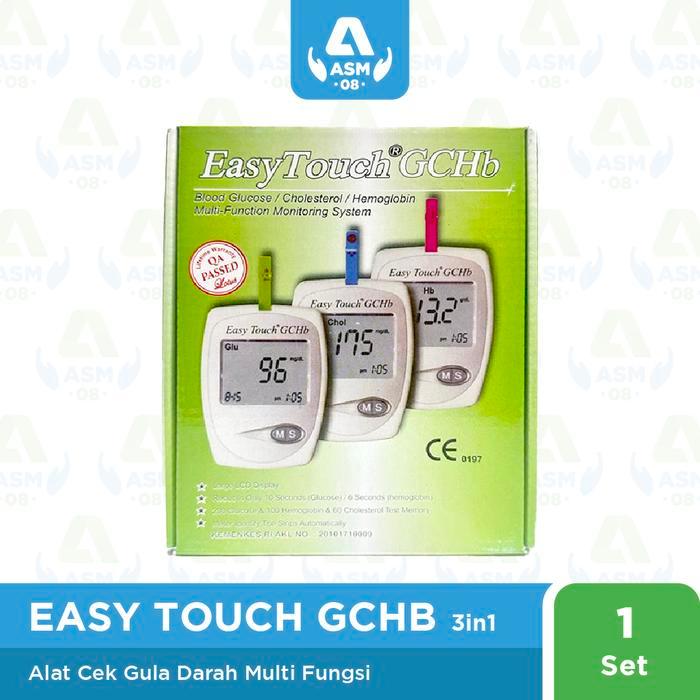 Ready Alat cek HB test hemoglobin easy touch/ alat cek guladarah kolesterol