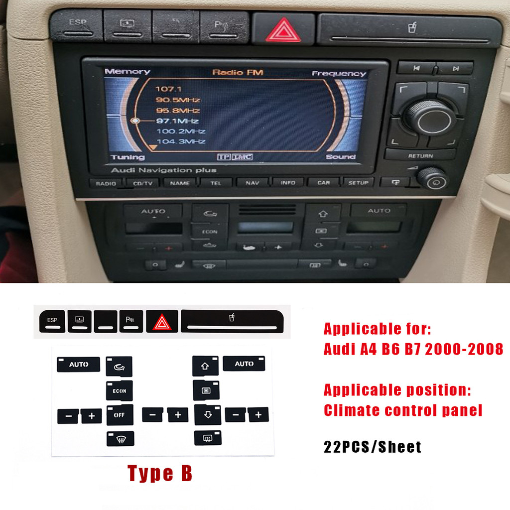 For Audi A4 B6 B7 Repair Sticker 2000 To 2008 Power Window Switch Button Repair Kit For Dashboard