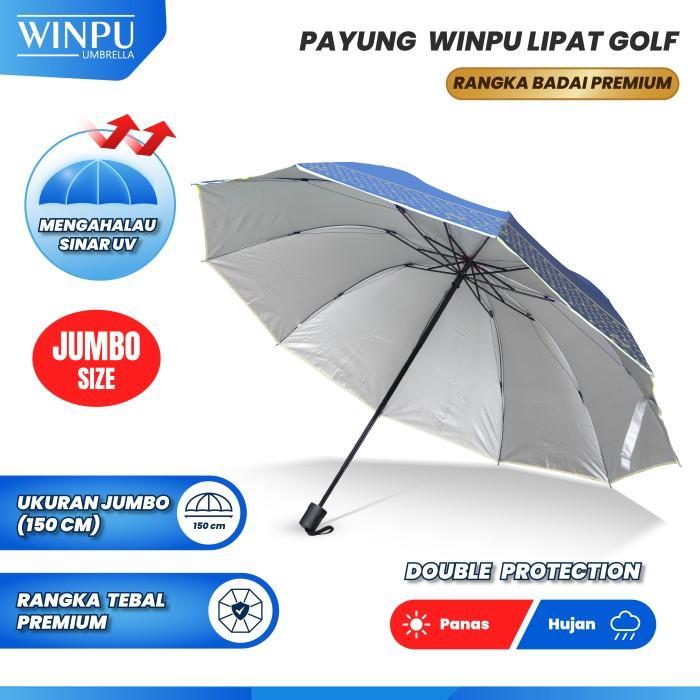 WINPU Payung Lipat 4 GOLF Ukuran 150Cm Motif LV