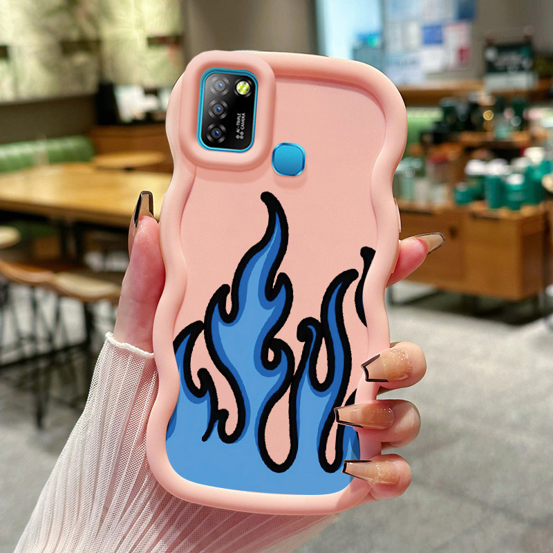 Casing Untuk Infinix Smart 5 Smart 6 Ram 3 Case Casing Api Besar pola HP Cesing lunak Silikon Softca