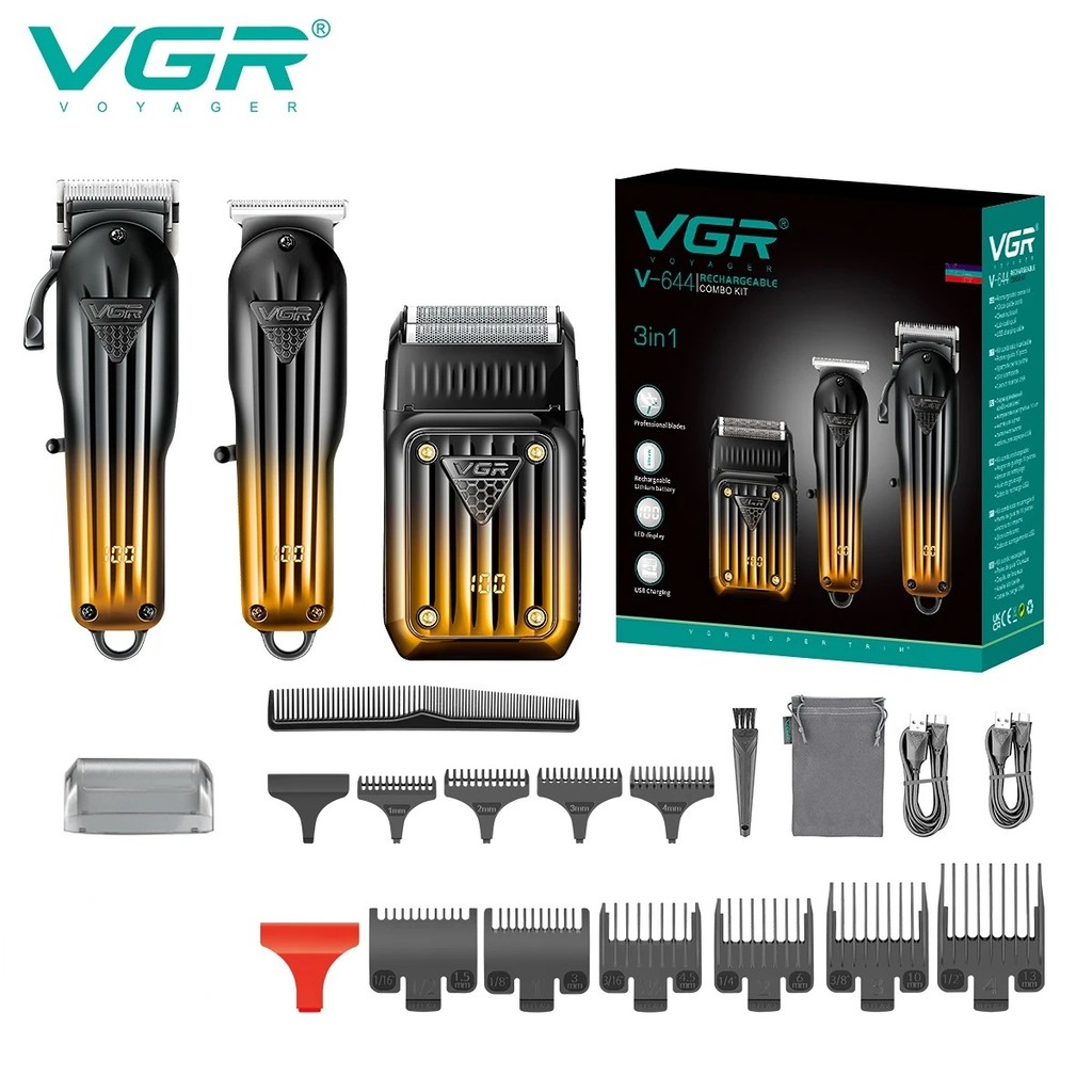 VGR Hair Trimmer Professional Electric Shaver Adjustable Trimmer Barber Clippers Beard Trimmer