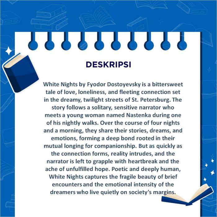 Gramedia Buku Novel White Nights (Fyodor Dostoyevski)