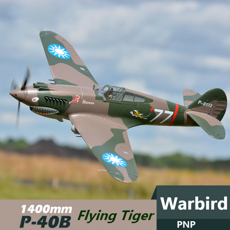 FMS RC Airplane 1400mm 1.4M P40 P-40 PNP Warhawk Flying Tiger Scale Gaint Warbird Model Plane