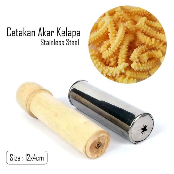 3 Pcs Cetakan Kue Akar Kelapa,Cetakan Akar kelapa,Cetakan Kue Kering Kayu Kitchenware Stenlis paket