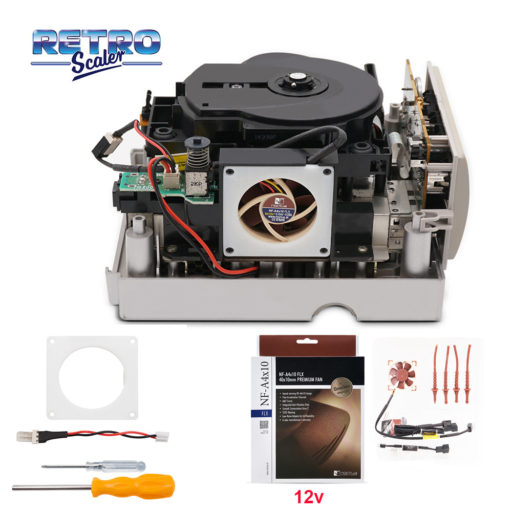 RetroScaler 3D Replacement Cooling Fan Bracket Mod And 12V 40mm Noctua Fan For NGC  GameCube Game Co