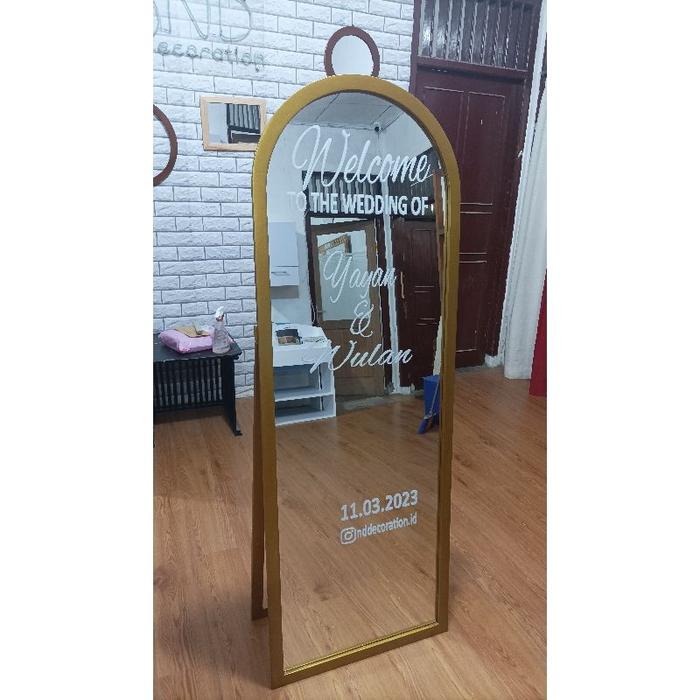 Mirror Sign / Standing Mirror Sign / Wedding Sign Mirror / Cermin Aesthetic / Cermin Pernikahan /