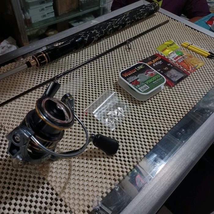 Paket Pancing Joran Reel Set Galatama Carbon Solid