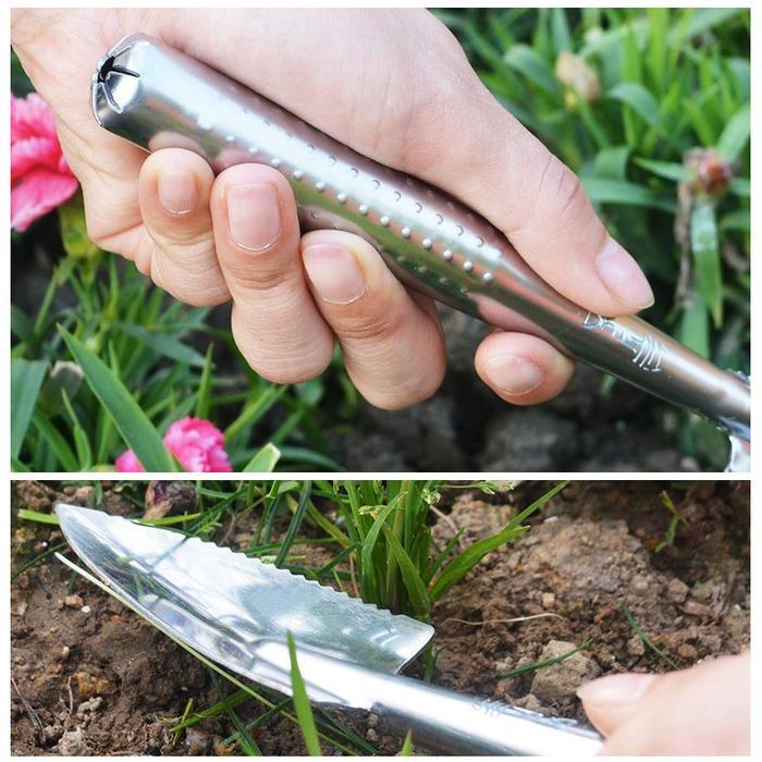 Sekop Bunga Stainless Steel, Sekop Kecil, Peralatan Berkebun, Sekop Tajam, Set Penanaman Bunga Rumah