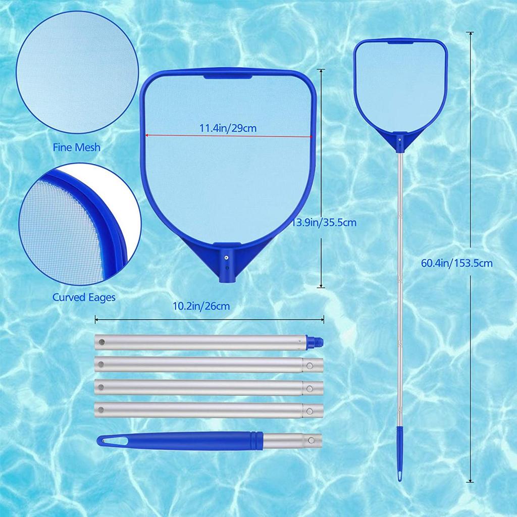 Swimming Pool Net Pool Skimmer Net Leaf Skimmer Swimming Pool Cleaning Net With Telescopic Pole Pool