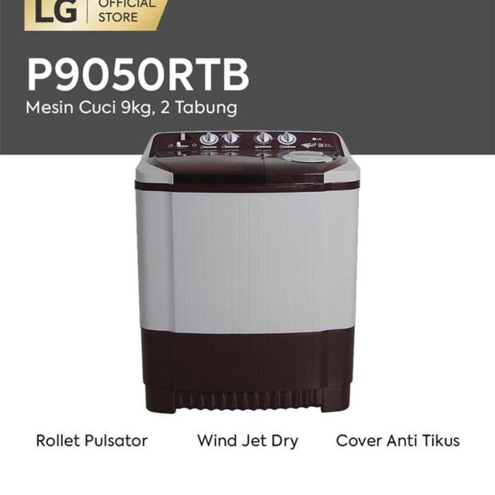 LG Mesin Cuci 2 Tabung 9Kg 9050R P 9050 RTB P9050 P9050RTB 9050R 905R