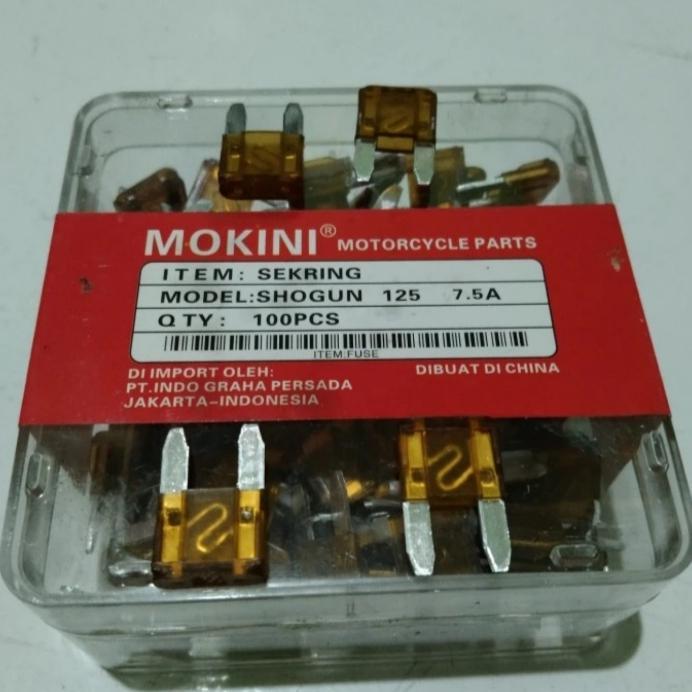 100 PCS SEKRING TANCAP KECIL,MINI 7,5 AMPERE UNTUK MOTOR /MOBIL