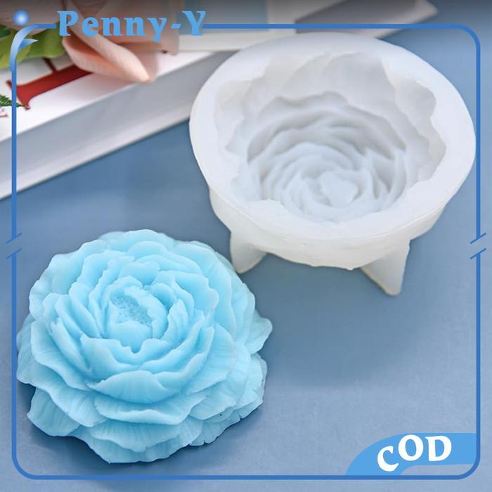 CETAKAN PUDDING BUNGA CETAKAN LILIN SILICONE MOLD CETAKAN BUNGA PUDING CETAKAN SILIKON BUNGA PEONY