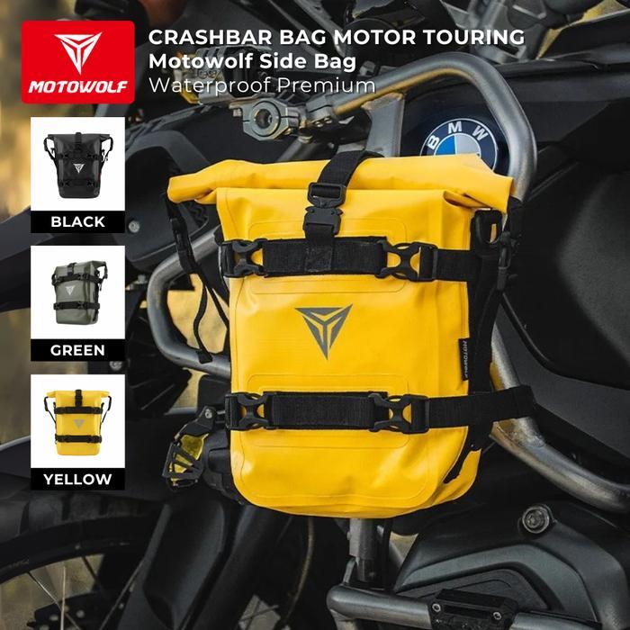 Crashbar Bag Motor Touring Motowolf Side Bag Waterproof Premium